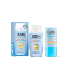 ISDIN - Pack Invisible Stick Pediatrics Spf50 20Gr + Fotoprotector Pediatrics Fusion Water Magic 50 Ml