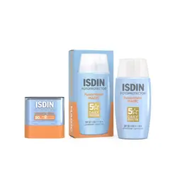 ISDIN - Pack Fotoprotector Stick Zonas Sensibles 30Ml + Fotoprotector Fusion Water Magic