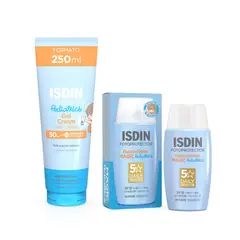 ISDIN - Pack Fotoprotector Pediatrico Gel Crema Wet Skin 50 + Fotoprotector Pediatrics Fusion Water Magic
