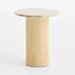 CRATE & BARREL - Mesa de Auxiliar Homage de Mármol