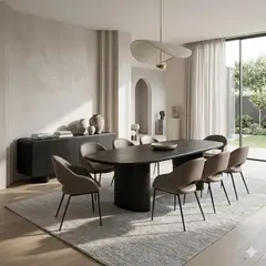 BASEMENT HOME - Juego de Comedor Aura Lume 8 Sillas