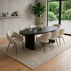 BASEMENT HOME - Juego de Comedor Lungo Lume 8 Sillas