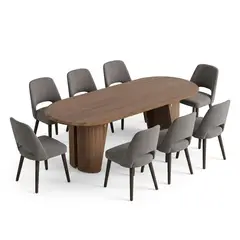 BASEMENT HOME - Juego de Comedor Luxe Terra 8 Sillas