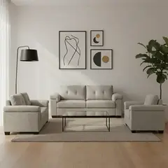 MICA - Juego de Sala Rafa 3-2-1 Cuerpos - Taupe