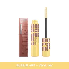 MAYBELLINE - Pack Mascara Bubble WTP + Labial Vinyl Ink Punchy