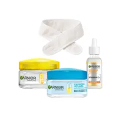 GARNIER - Rutina Garnier: Hidratante + Serum Vitamina C + Crema Gel Anti - Imperfecciones