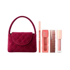 MAYBELLINE - Set Lip Combo Full: Teddy Tint 15 Skinnydip + Lifter Liner + Vinyl Inl Punchy + Lifter Gloss Moon