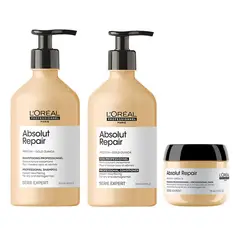 LOREAL PROFESSIONNEL - Pack Absolut Repair: Shampoo 500ml + Acondicionador 500ml + Regalo