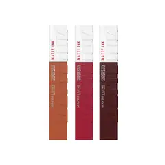 MAYBELLINE - Trio Labiales Matte Ink Amazonian + Ruler + Voyager