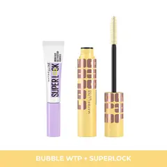 MAYBELLINE - Pack Mascara Bubble WTP + Gel de Cejas Superlock