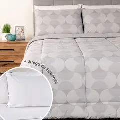 BENETTON - Juego De Cama: Edredón + Juego de Sábanas 200 Hilos 100% Algodón