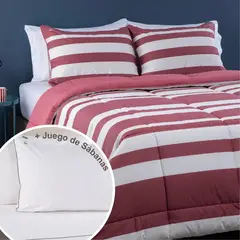 BENETTON - Juego De Cama: Edredón + Juego de Sábanas 200 Hilos 100% Algodón