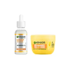 Garnier - Duo Rostro: Serum Dia + Crema Hidratante Toque Seco Vitamina C