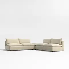 CRATE & BARREL - Seccional modular Lotus 5 cuerpos con Otoman