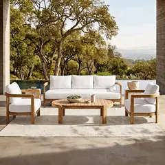 BASEMENT HOME - Juego de Sala para Terraza de Madera Acacia