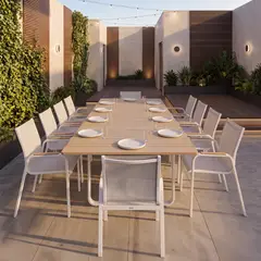 BASEMENT HOME - Juego De Comedor De Terraza Kaderna Extendible (6 a 10 Puestos)