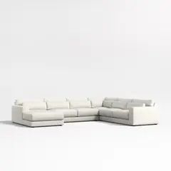 CRATE & BARREL - Seccional Retreat Con Chaise Lounge 6 Cuerpos Izquierdo