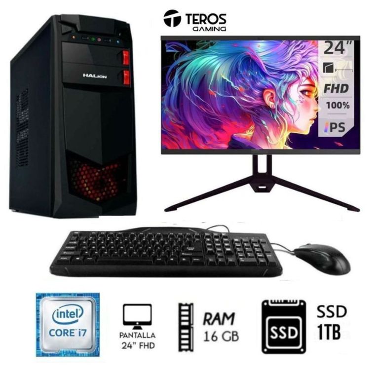 Computadora Pc Core I7 3.2Ghz Ram 16GB Disco SSD 1Tb Monitor 24 FULL HD