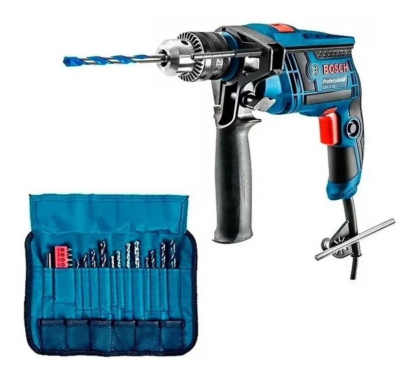Taladro Percutor Gsb 13 Re 650w (CC)+Kit 23 Pz