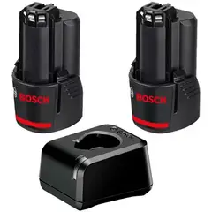 BOSCH - Kit 2 baterías + cargador 12v 2.0 amperios