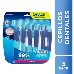 ORAL B - Cepillo dental pro salud 7 beneficios 5 unidades