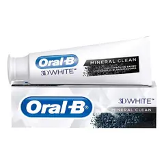 ORAL B - Pasta dental 3d white carbón mineral clean 75ml