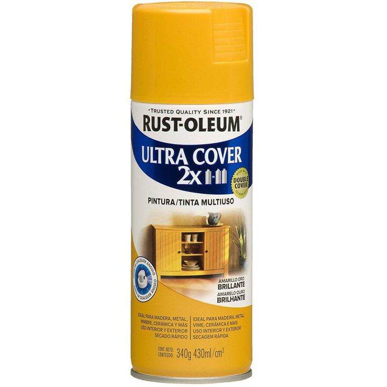 Aerosol multiusos ultra cover 2x amarillo oro brillante 340g