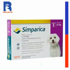 SIMPARICA - Antipulgas para perro 2.5 a 5 kg caja 3un