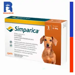 SIMPARICA - Antipulgas Para perro 5 a 10 kg caja 3un