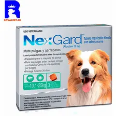 NEXGARD - Antipulgas Para Perros 10-25Kg X3 Tabletas