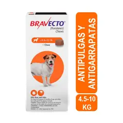 BRAVECTO - Antipulgas para Perros 250 mg 4.5 - 10 Kg