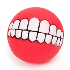 GENERICO - Juguete Pelota Roja Diseño de Dientes