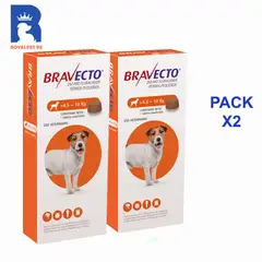 BRAVECTO - 4.5-10 kg 250 mg pack x2 Antipulgas Para Perro