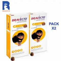 BRAVECTO - 112,5 mg 2-4.5 kg pack x2 Antipulgas para perro