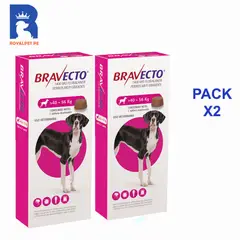 BRAVECTO - 40-56 kg 1400 mg pack x2 Antipulgas para perro