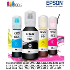 EPSON - Juego De Tintas Originales 664 Para Serie L De
