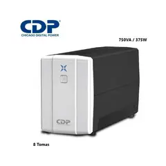 CDP - UPS interactivo R-UPR758i 750VA / 375W 220V, 8 tomas