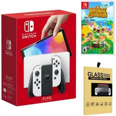 NINTENDO - Consola Switch Oled Blanco  Animal Crossing  Mica.