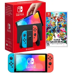 NINTENDO - Consola Switch Oled Neón  Super Smash Bros.