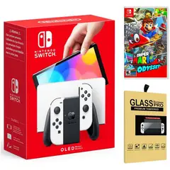 NINTENDO - Consola Switch Oled Blanco  Mario Odyssey  Mica.