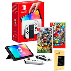 NINTENDO - Consola Switch Oled B  Mario Odyssey  Mario Strikers  Mica.