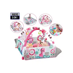 IDEAL - Gimnasio musical 5 en 1 con pelotas rosa