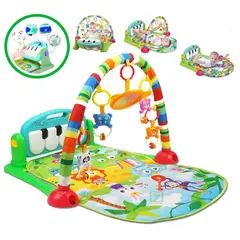 HUANGER - Gimnasio Multifunción con Piano 3 en 1 Verde