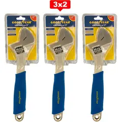 GOODYEAR - Llave francesa ajustable de 12" pulgadas 3x2