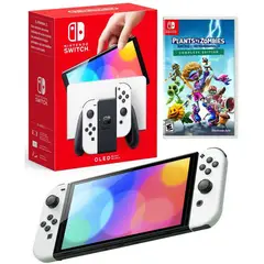 NINTENDO - Consola Switch Oled Blanco + Plants vs Zombies 3.