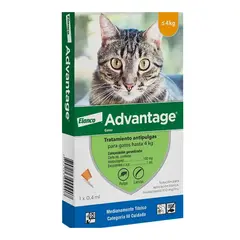 ADVANTAGE - Pipeta antipulgas para gatos menor a 4 kg