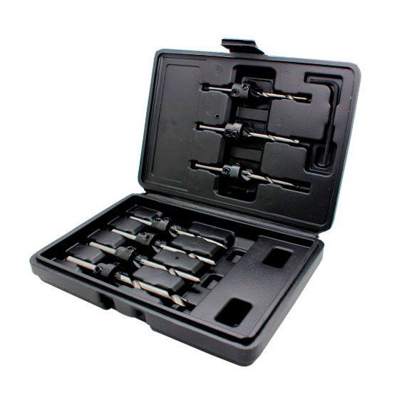 Brocas Avellanadoras con Tope Profunidad - Set Estuche