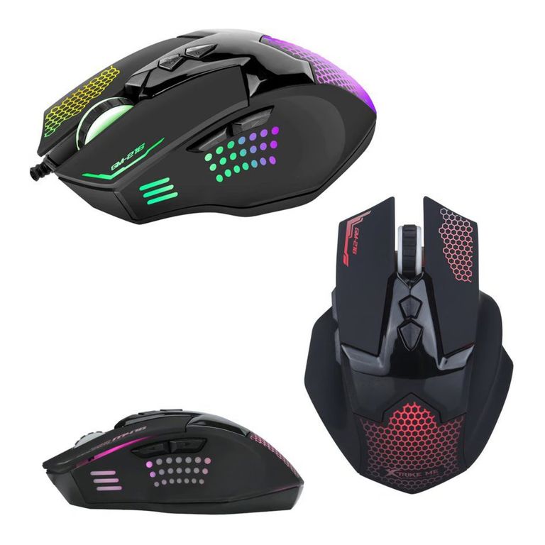 Mouse Gamer RGB 7 Botones 3600 DPI GM-216