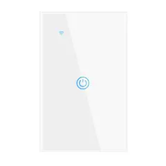 OEM - Interruptor Inteligente Wifi Táctil 1 Botón Con/Sin Neutro Blanco