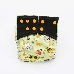 EKOALITAS - Pañal Ecológico Doble Barrera Unitalla - Calaveras y Gatos